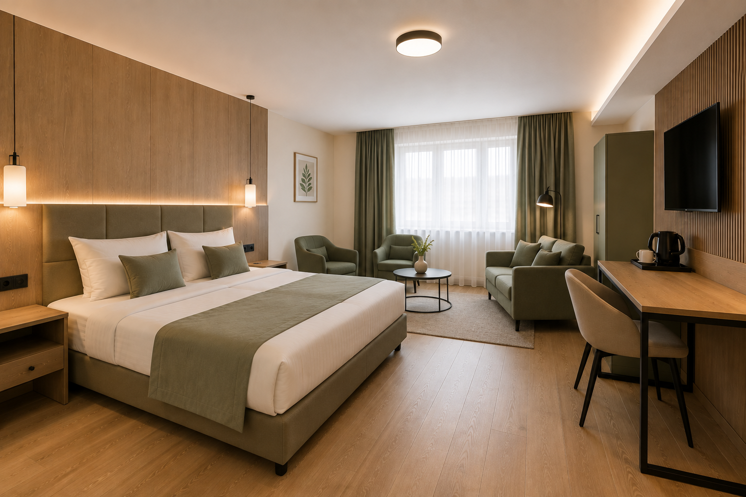 Modernes Hotelzimmer im Elisenhof Chemnitz